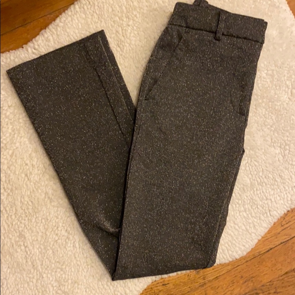 Metallic grey pants